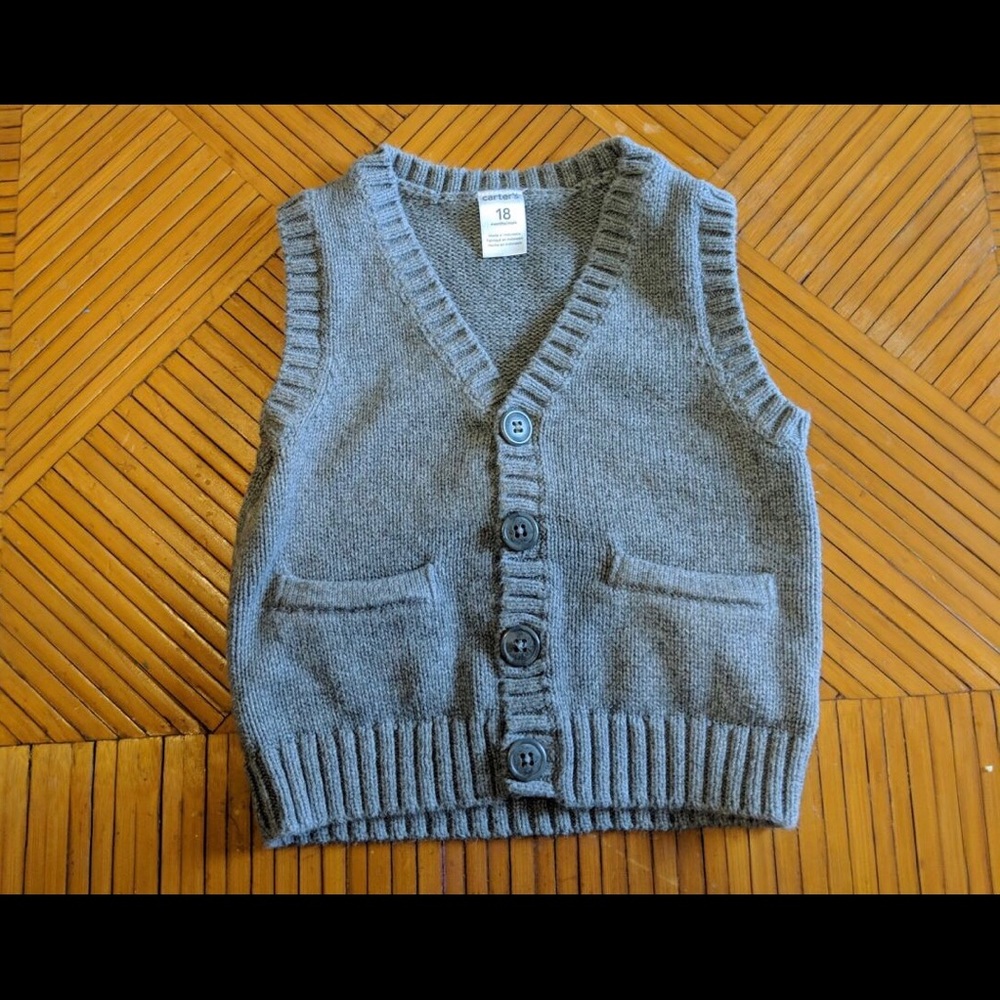 Toddler boys knit vest